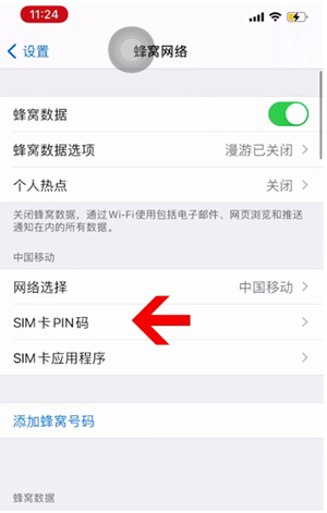 双辽苹果14维修网分享如何给iPhone14的SIM卡设置密码 