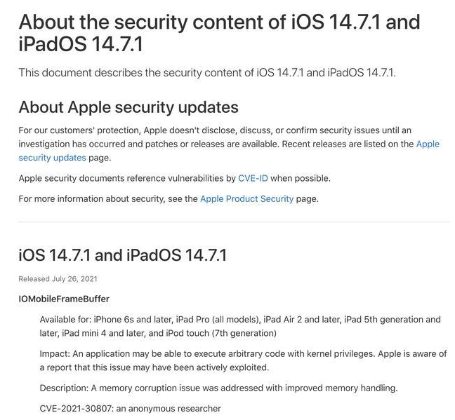 双辽苹果手机维修分享iOS 14.7.1 正式版更新内容及升级方法 